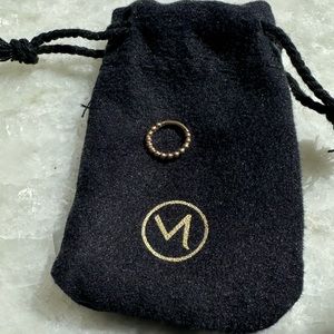 Mejuri Cartilage Beaded Mini Hoop Gold